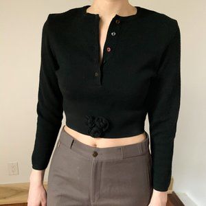 Vintage cropped black sweater
